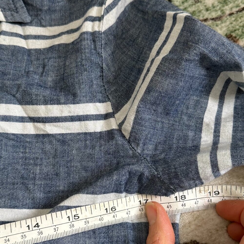 Loft Striped Chambray Cotton Shirtdress Size 6P - Picture 8 of 9